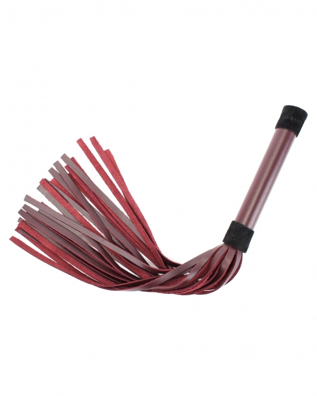 Плеть-многохвостка "BDSM-Арсенал" кожа, винная 