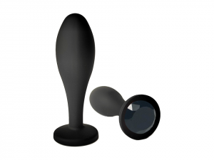 Пробка с черным кристаллом &quot;Vandersex&quot; черная капля, S